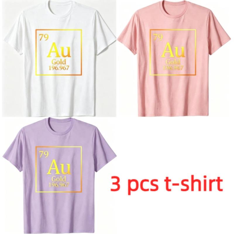 Fashion Numbers and Letters Print Men's T-Shirts Summer Fashion Street Outdoor Casual T-shirt Tops for Men's and Women's Tees Top