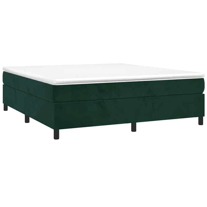 Maison Exclusive - Sommier à lattes de lit et matelas Vert foncé 200x200cm Velours
