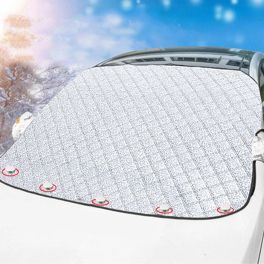 Magnetic Car Windshield Snow Frost Sun Shade Cover Waterproof Winter Ice Snow Frost Guard Protector Car Front Windscreen Cover