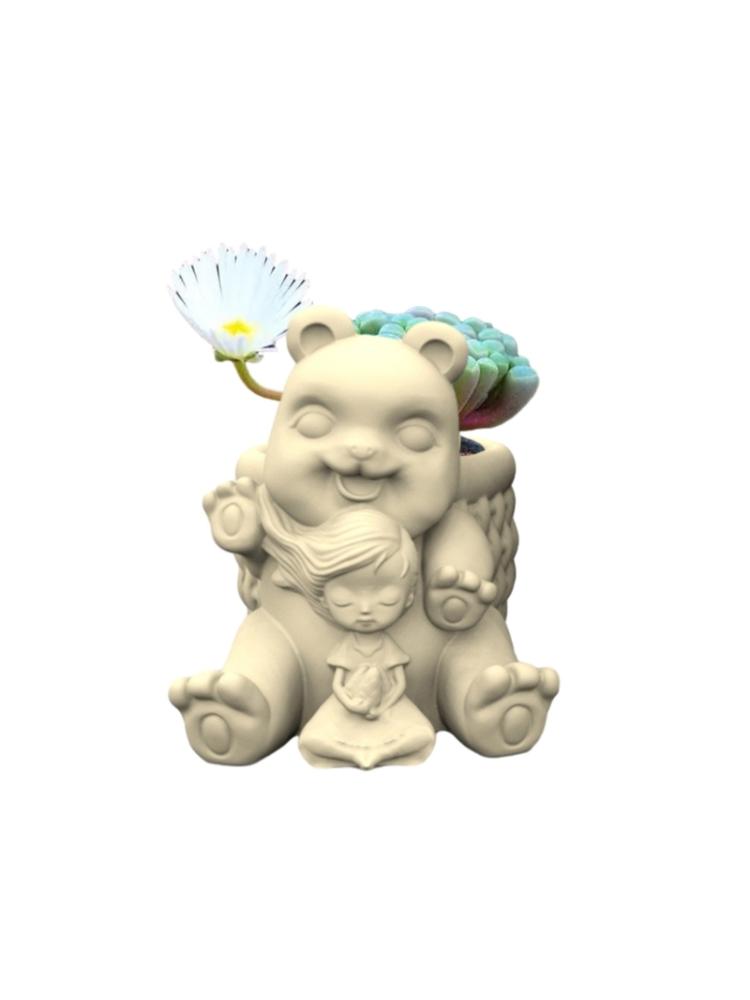 Силиконовые формы для медведей и девочек, держатель для ручек, форма для эпоксидной смолы, инструмент для изготовления сочных горшков для поделок