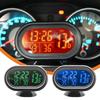 Interior Accessories 3 In 1 Car Voltmeter Thermometer Backlight LCD Digital Noctilucous Clock 12V/24V Car Electronic