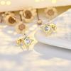 New 925 Sterling Silver High Quality Zircon Stud Earrings for Women Exquisite Student Girlfriend Jewelry Accessories Wedding