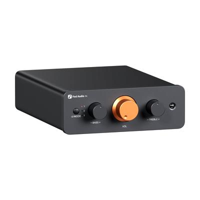 Мини-предусилитель Fosi Audio P4 с 3 входами RCA, домашний стереопредусилитель для аудиосистемы с регулируемым усилением, усилитель низких и высоких частот, активный сабвуфер, динамик