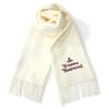 Scarf White with Carry Ribbon and Case (81030007 A401-2) (Logo Wine) Bag, Wrapping, [Used]