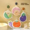 Hand Towel Multifunctional Towel Cartoon Vegetable Hanging Hand Towel Thick Coral Fleece Cute Absorbent Quick Drying Towel