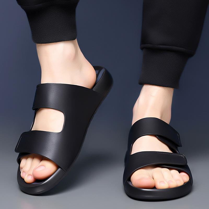 Summer Fashion Adult Outdoor Slippers Mens Sandals Half Drag Brand Driving Beach Shoes Casual Slippers for Man Soft Sole Flats