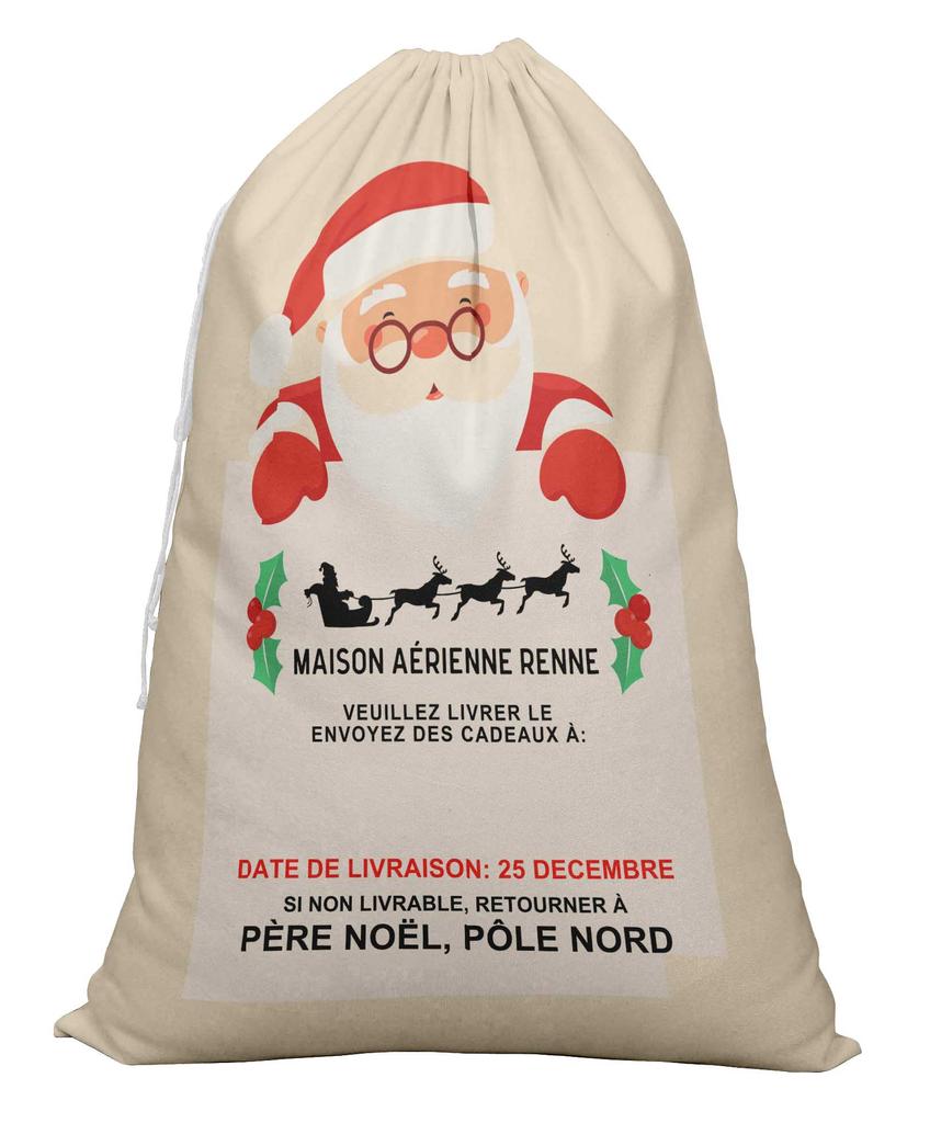 Printtoo Упаковка из 2 специальных рождественских мешков с завязками, очень большого размера, для многоразового хранения рождественских подарков, 27x20 дюймов