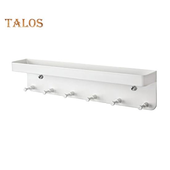 Kitchen Storage Rack Organizer with Hooks Easy To Install No-Drill Wall-Mounted Organizer Kitchen Utensil Holder with Shelf