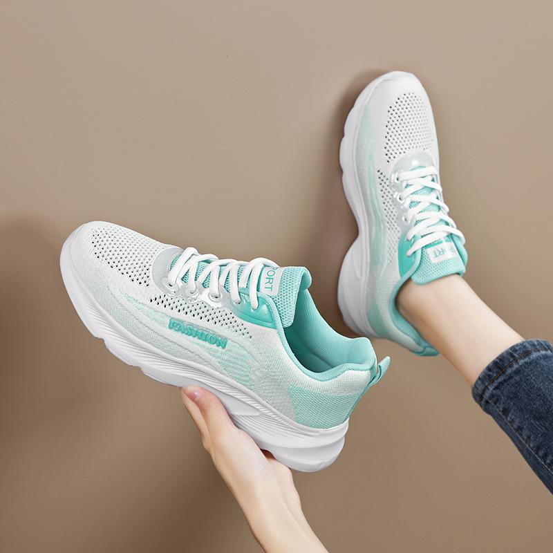 Fashion Green Casual Running Summer Fashion Anti Slip Mesh Breathability Athletic Shoe Tennis Woman Trend Woman Sneakers Female Leisure