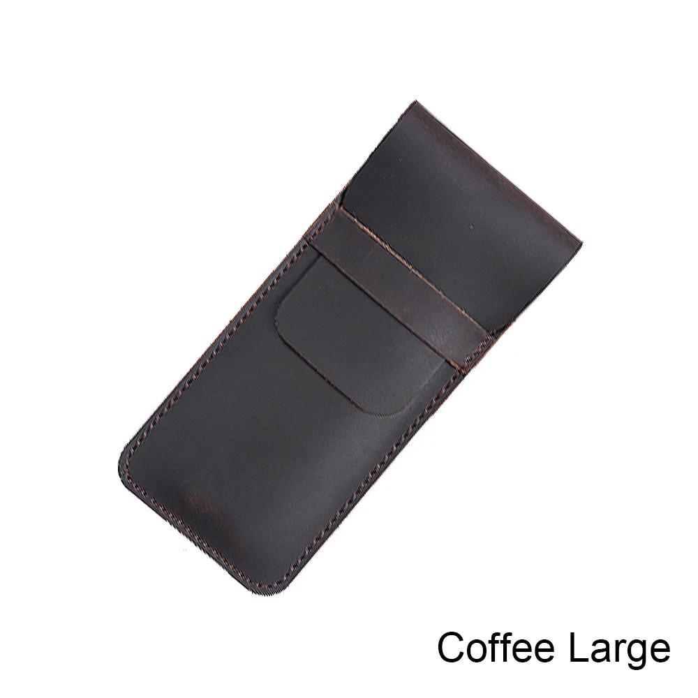 Handmade Genuine Leather Pen Bag Cowhide Pencil Bag Vintage Retro Style Accessories For Travel Journal