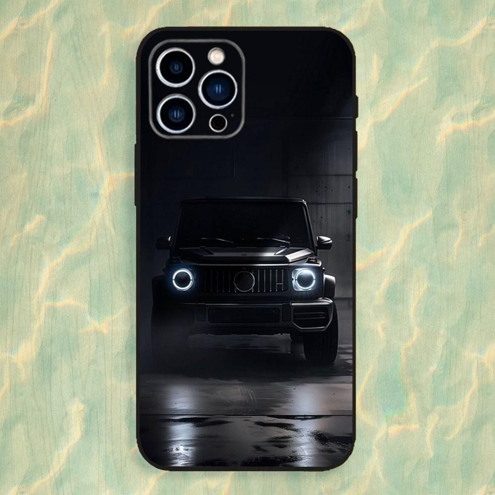 Крутой чехол для телефона M-Mercedes-G63 для iPhone 16,15,14,13,12,11 Plus,Pro Max,XS,X,XR,SE,Mini,8,7, Мягкий силиконовый черный чехол