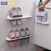Bathroom Shoes Storage Hanger Hanging Shoes Organizer Wall-mounted Plastic Shoe Storage Rack Slippers Rack Towel Shelf Organizer