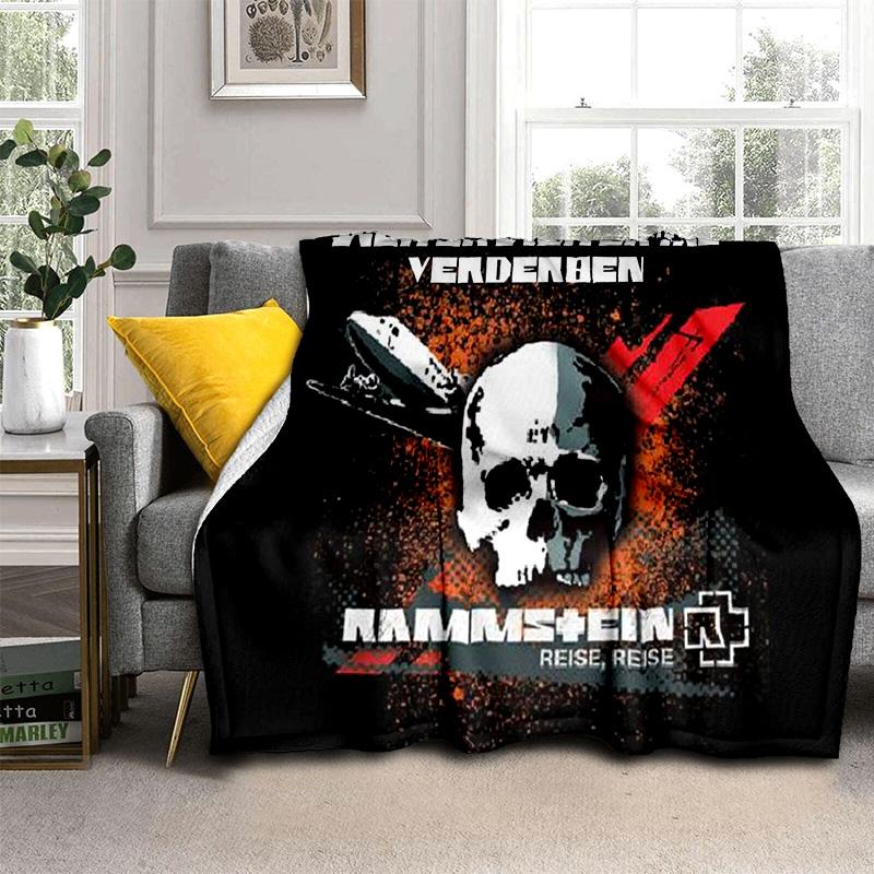 Одеяло с 3D R-Rammstein Heavy Metal Band, мягкое одеяло для дома, спальни, кровати, дивана, пикника, путешествия, офиса, одеяло, детское одеяло