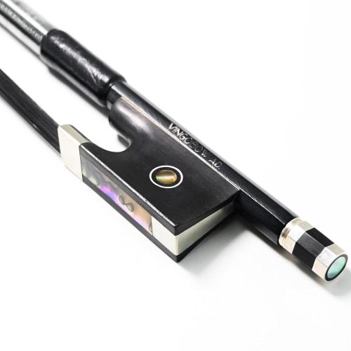 VINGOBOW Carbon Fiber Violin Bow, 4/4 Size. Made with Natural Black Horsehair for a Bright Sound and Guaranteed Quality!