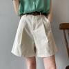 Work Shorts Women's Summer High Waist Loose Straight Wide Leg Casual Pants