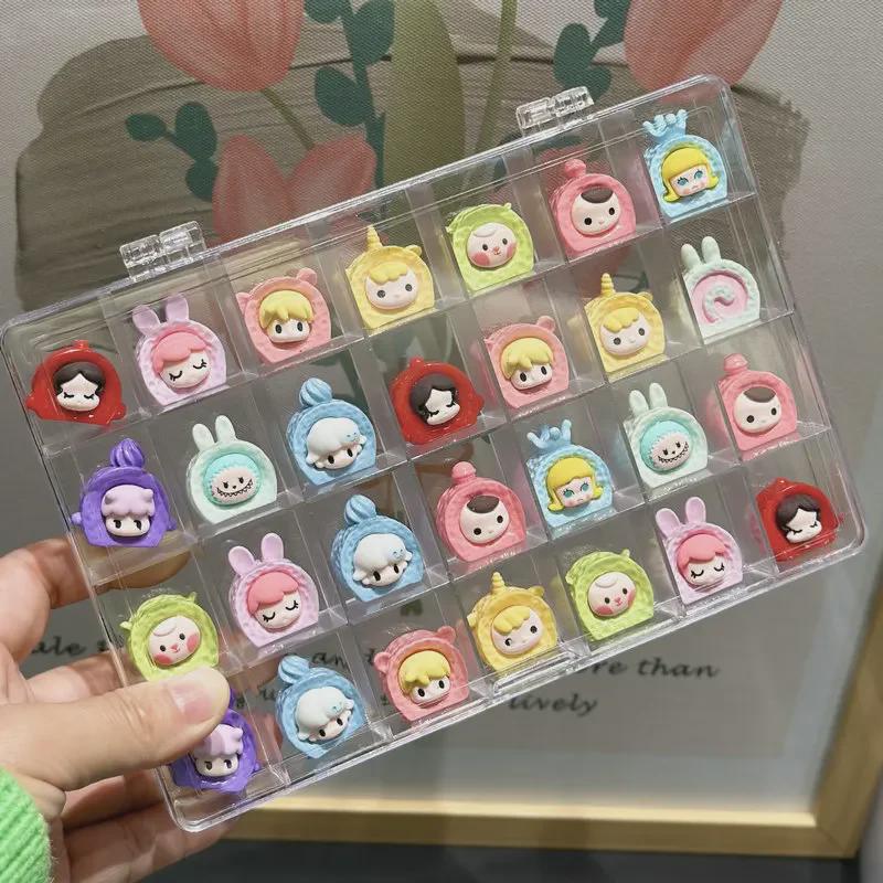 Прозрачная коробка для хранения украшений и нейл-арта на 28 ячеек