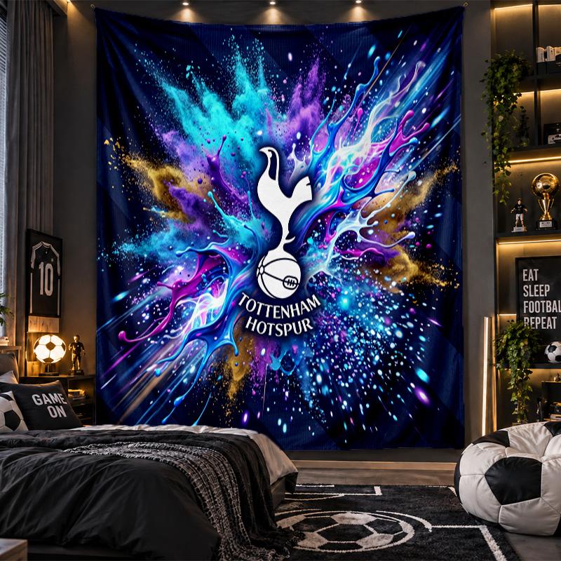 Wall Hanging Tapestry Tottenham Hotspur Print Cloth for Living Room Bedroom Home Decor