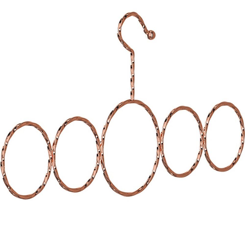 Держатель Высокомарганцевая Сталь Вешалка для Шарфов Без Зацепок На Штангу Органайзер для Штанги Дизайн с 5 Петлями Держатель для Хранения в Шкафу Организация Дома