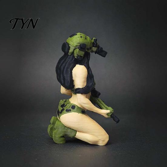 Тактические Фигурки Действия 3D Печатная Красота Настольное Украшение, Мини Фигурка Солдата, Миниатюрное Снаряжение Женская Фигурка с Дизайном Военного Снаряжения,