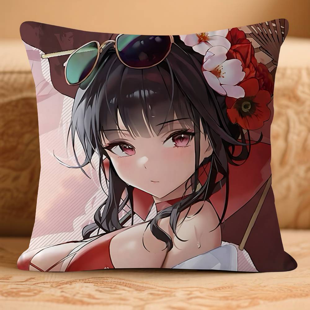 Наволочка Azur Anime LaneS Съемная Моющаяся Наволочка – Мягкий Лен для Всех Сезонов