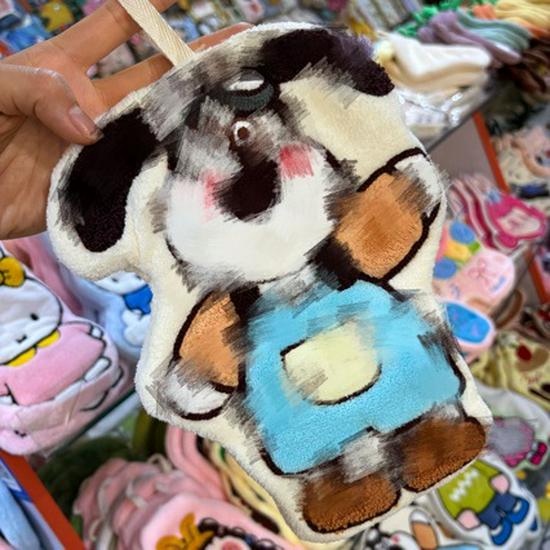 Милое Мультяшное Полотенце для Рук из Кораллового Флиса Monchhichi - Мягкое, Впитывающее и Не Оставляет Волокен, Маленькая Кукла KT Плачущая