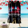 Speeding Retro Elegance Print Beach Towel, Quick Drying, Suitable for Travel, Outdoor Sports, Jogging, the Beach and Swimming, Gift