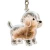 Yousheng Dog Hair Collector Keychain Dog Shape Charm Keychain Memorial Storage Box Transparent Pet Fur Keepsake Capsule Memorial Gift for Pet Lovers