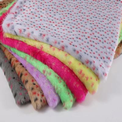 100x170 см леопардовый горошек утолщенный жаккардовый имитация меха кролика лисы ткань с рисунком в горошек искусственный мех ткань для пальто сумки игрушки шарф