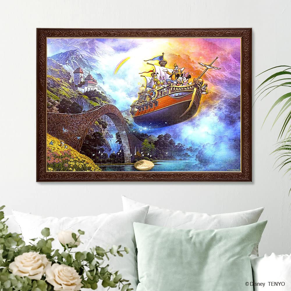 Tenyo в пазле из 1000 деталей Disney Wonderful Journey Canvas Style Special Art Collection поставляется с клеем и сервисной картой для шпателя [Сделано