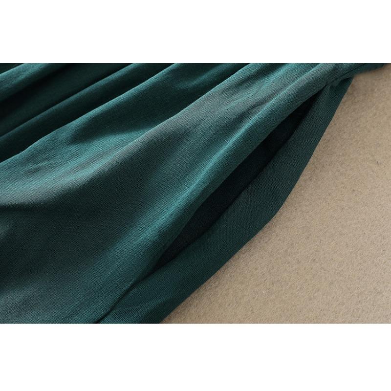 Осеннее художественное свободное сращивание однотонное платье с длинным рукавом для женщин