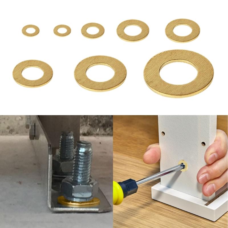 Solid Brass Flat Washers O Rings Gaskets Metal Plain Pad Spacers Seal Orings Washers M2M2.5M3M4M5M6M8M10 