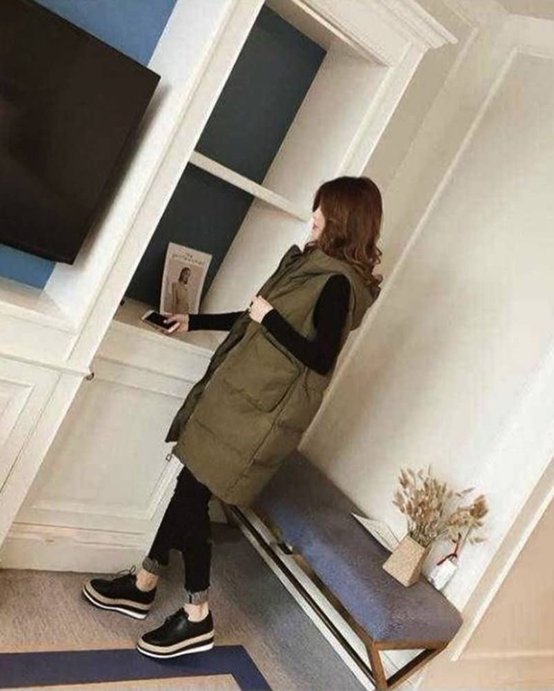 TASOGARA Пуховый Идеальный для Осени и Зимы Женский Жилет, Длинный, Утепленный, Легкий, С Капюшоном, (JP, Алфавит, M, Зеленый)