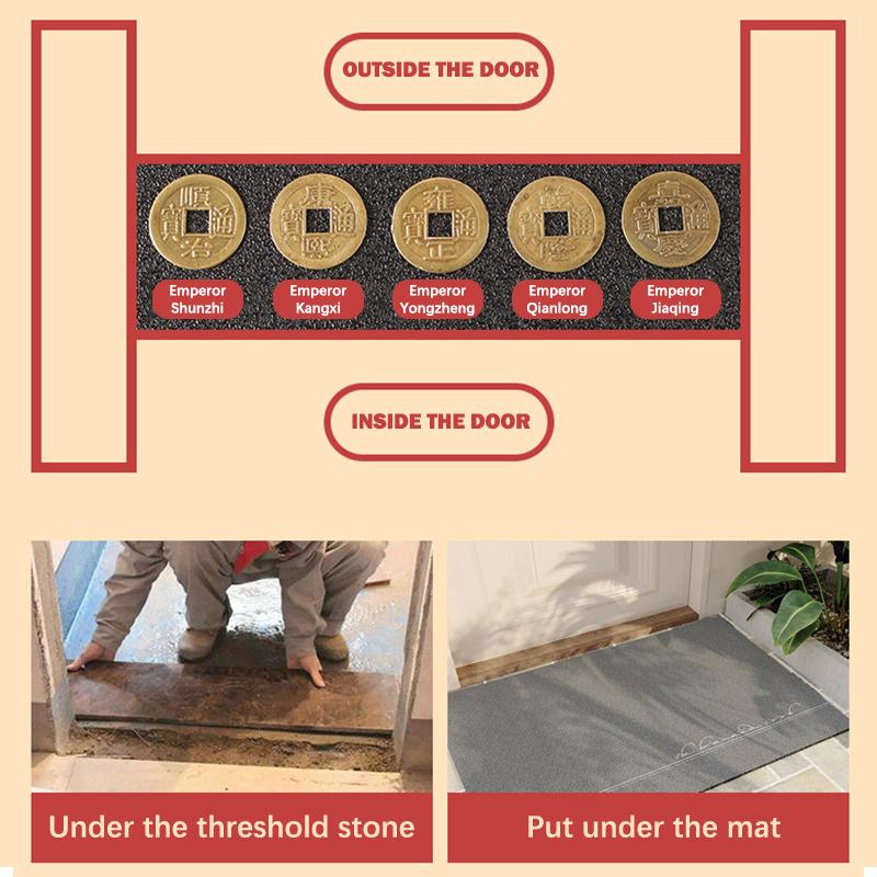 5Pcs Chinese Fortune Coins Feng Shui I-Ching Coins Chinese Good Luck Coins