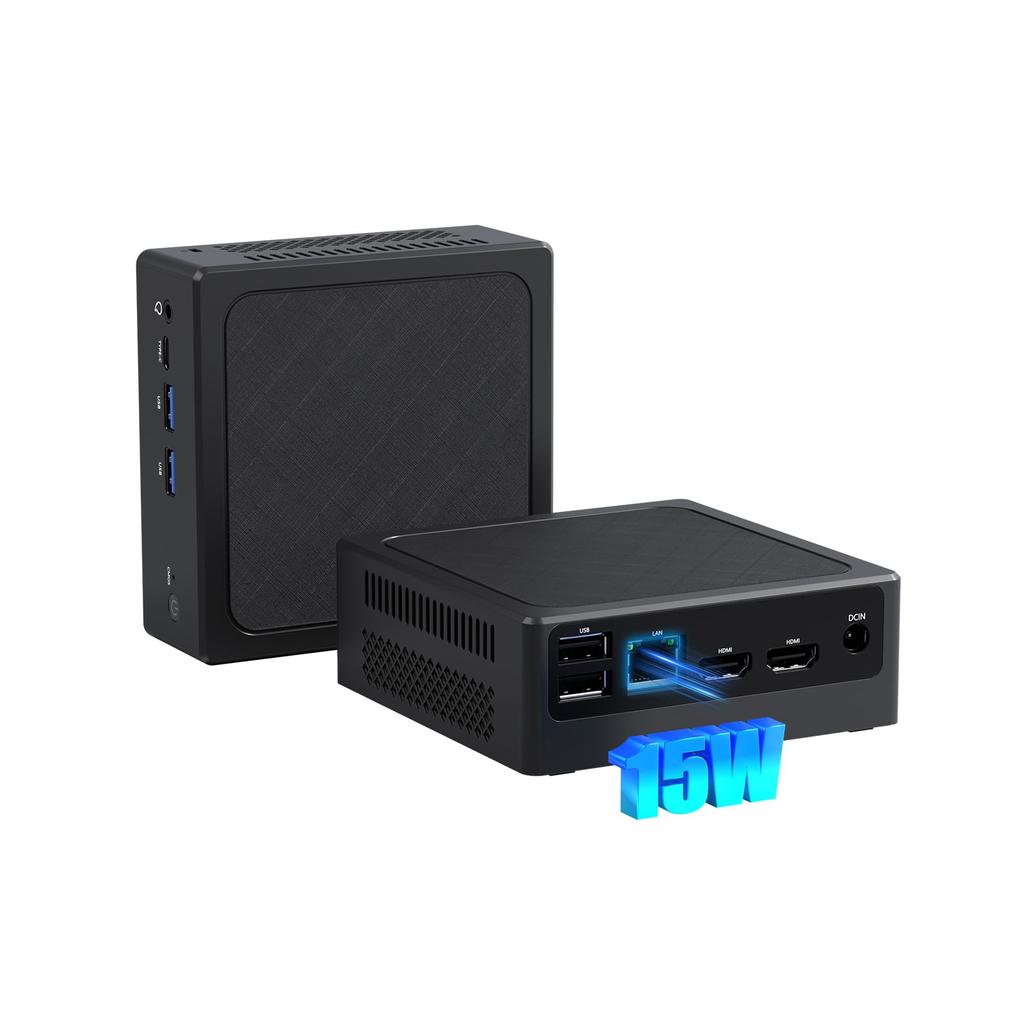 PC N150 YCTipc Latest Mini PC N150 Mini PC 16GB DDR4 512GB NVMe SSD 2 Screens Simultaneous Output 1G Wired LAN Port Included [Mini Debuts] (4C/4T)
