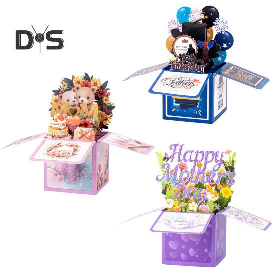 Открытка-раскладушка ко Дню матери с цветком 3D Раскладушка с поздравительной открыткой ко Дню матери Подарок жене, маме, бабушке