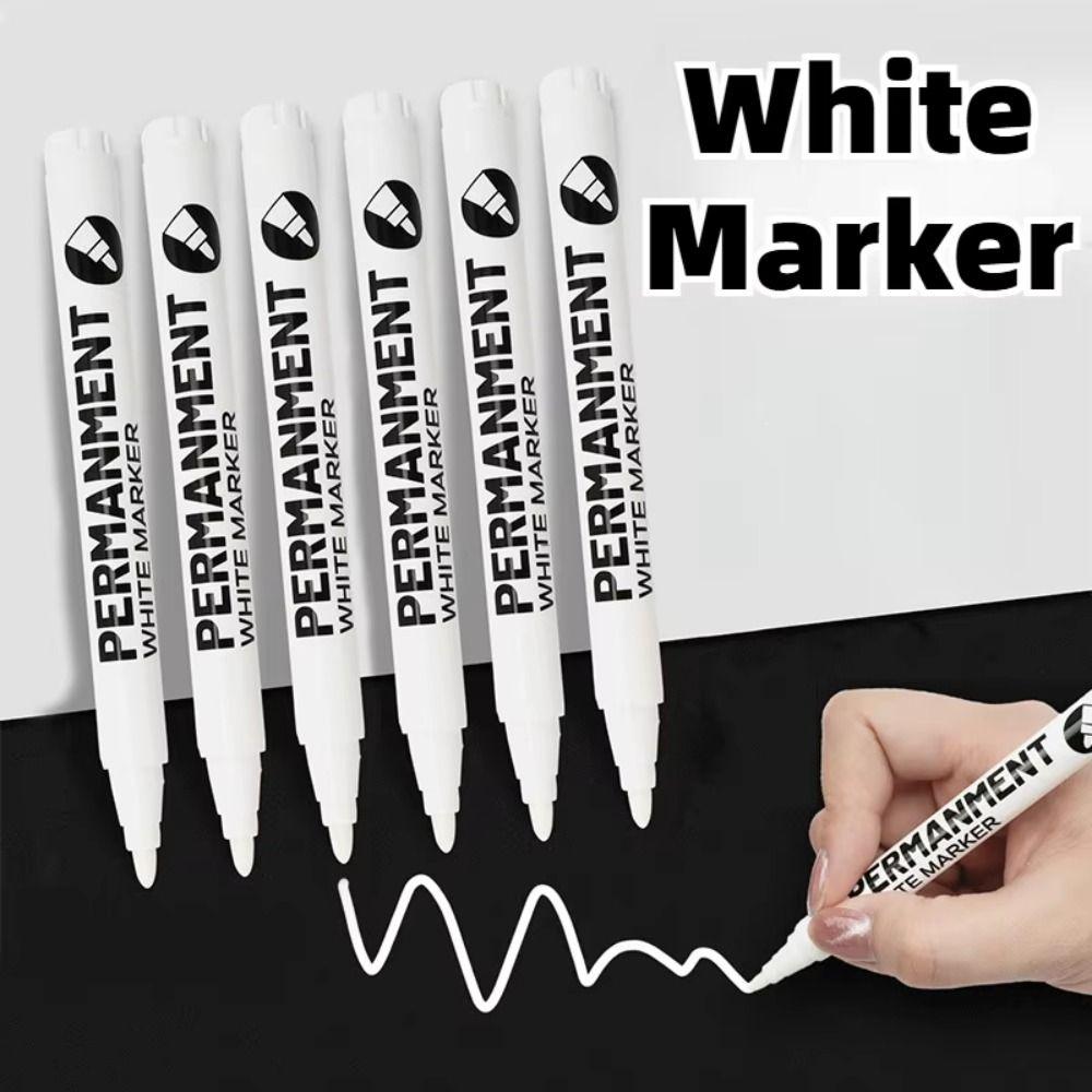 3/6Pcs Oil-Based Paint Marker Waterproof Highlight Marker Art Writing Paint Pens DIY Painting