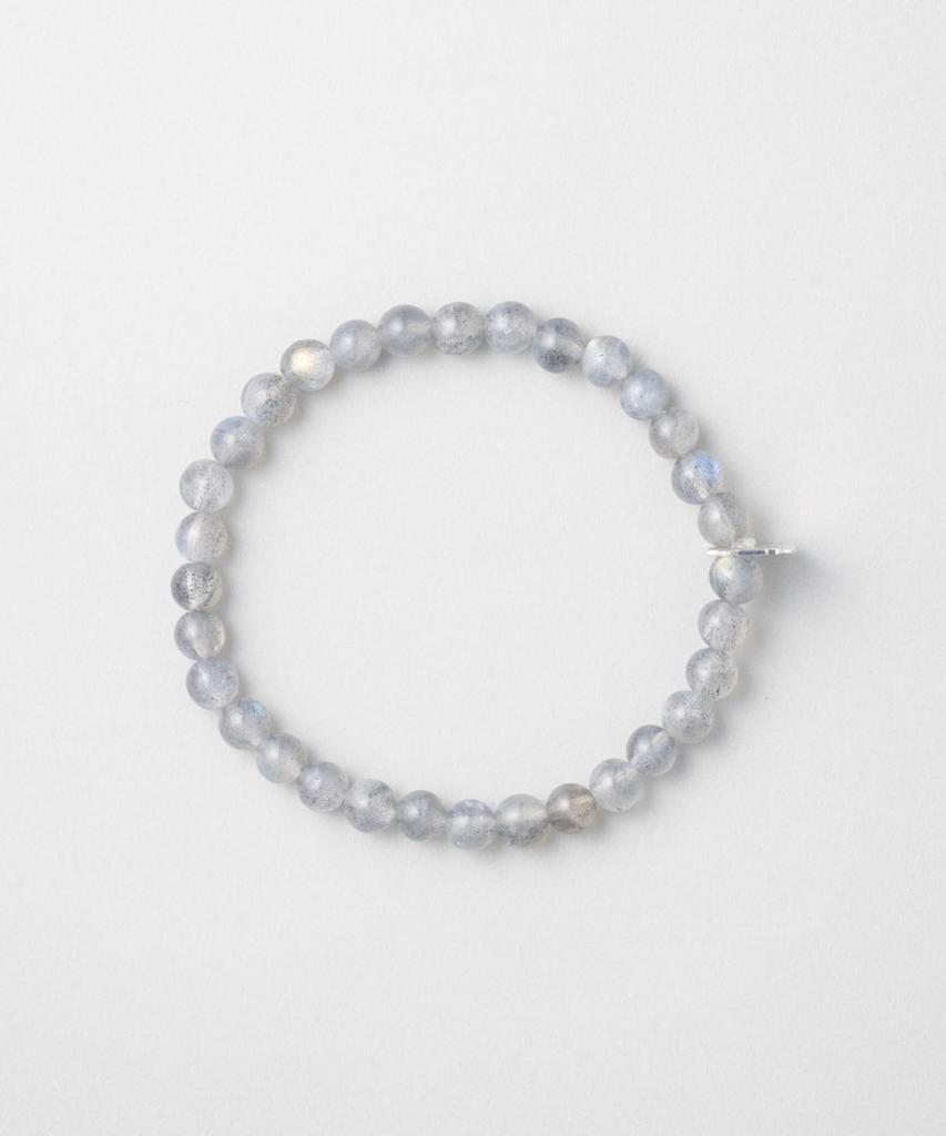 Серебряный зажим для хлеба Maz Браслет с бусиной из лунного камня
