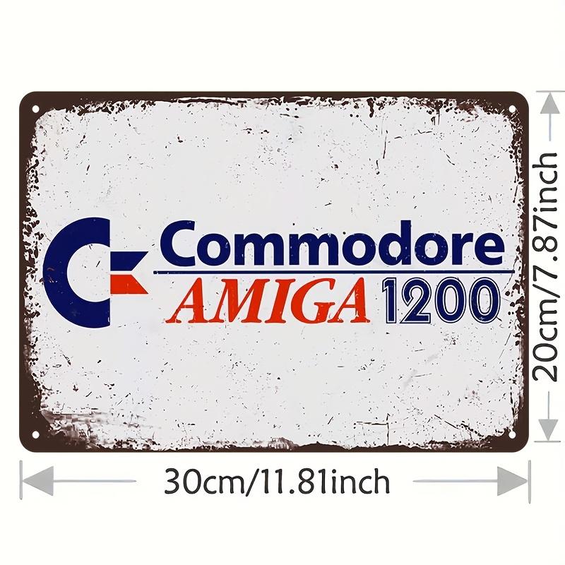 , Vintage Commodore AMIGA 1200 logo Metal signage for Man Cave Bedroom Garden Home Garage Metal iron signage ,
