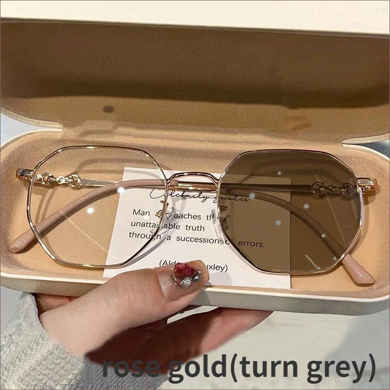Роскошные модные фотохромные очки для близорукости, уличные солнцезащитные очки, меняющие цвет, унисекс, модные очки без диоптрий по рецепту