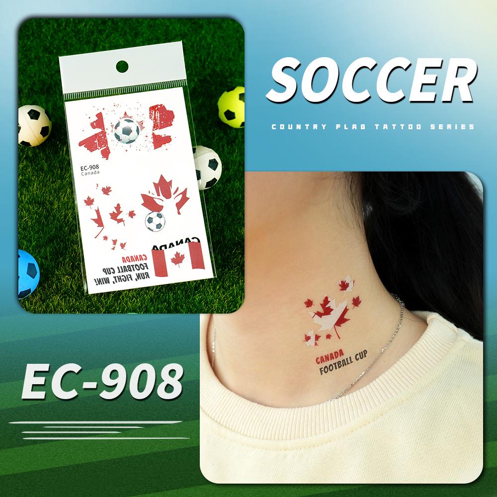 2026 World Cup USA Canada Mexico National Flag Water Transfer Face Tattoos