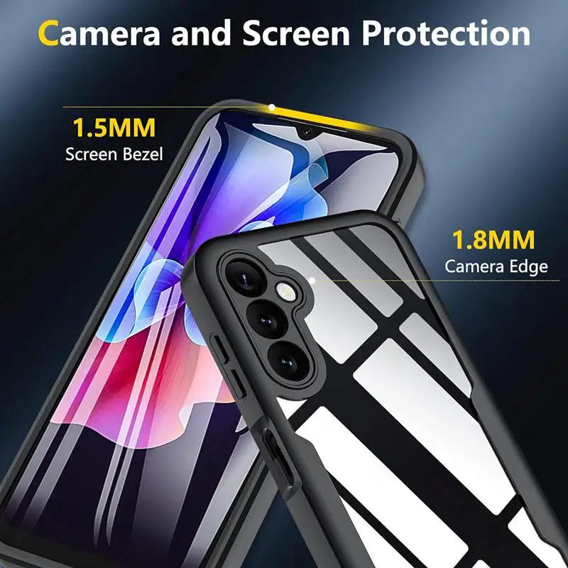 360 Full Body Phone Case For Samsung Galaxy A15 4G 5G Built Screen Protector Case for Samsung A15 Hard Back Shockproof Cover
