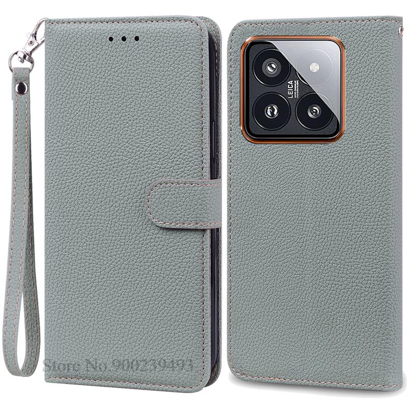 Чехол Mi 14 Mi14 Xiaomi14 Pro для Xiaomi 14, кожаный чехол-кошелек, флип-чехол для Xiaomi 14 Pro, чехол-коробка для Xiaomi Mi 14, чехлы