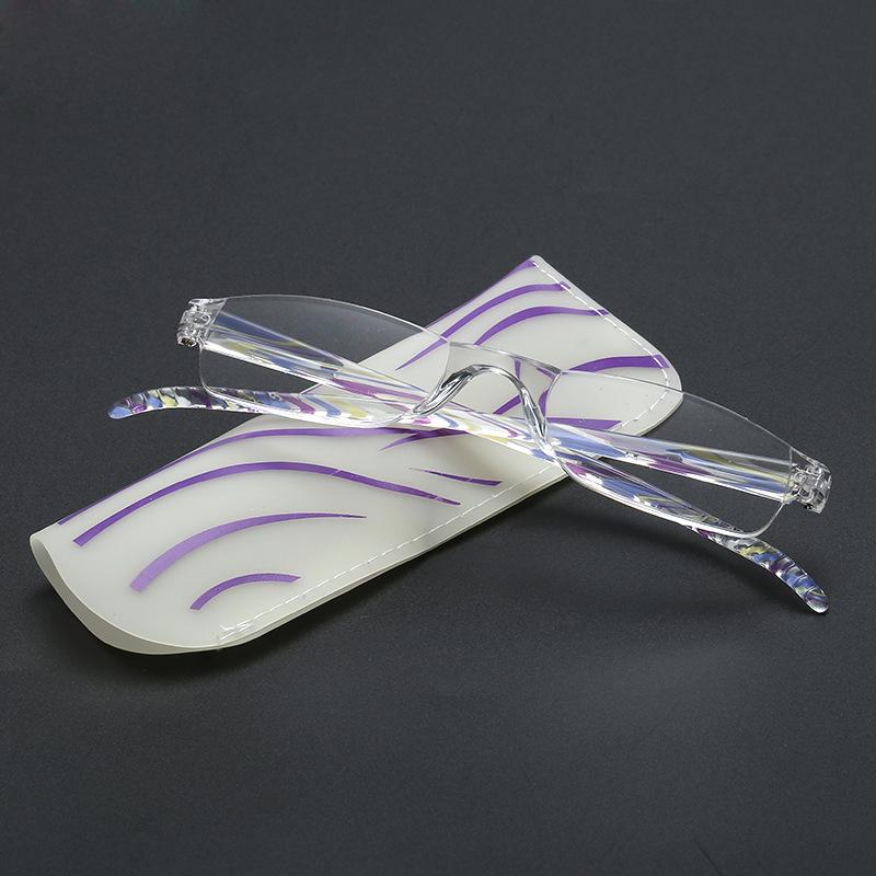 +1.0 ~ +4.0 Портативные очки для дальнозоркости Унисекс Ультралегкие очки для чтения Бескаркасные Полимерные Полуободковые Очки для чтения