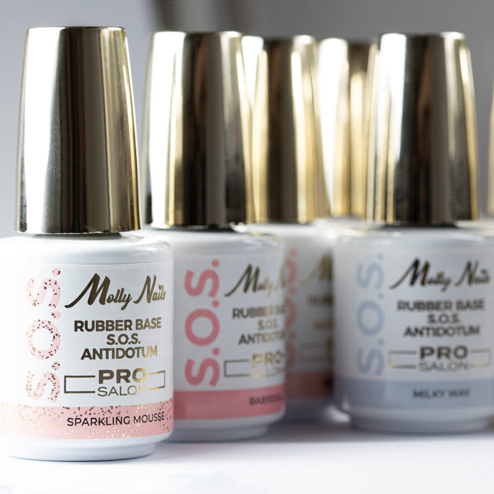 Baza Kauczukowa Elastyczne Paznokcie Manicure Pedicure Do Ozdób S.o.s. Antidotum Pro Salon Molly Nails Milky Way 15G