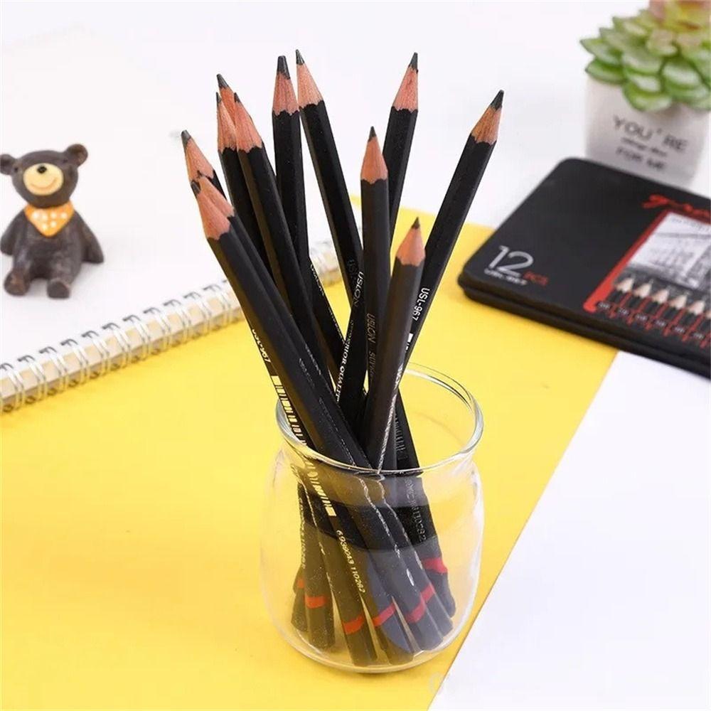 Graphite Shading Sketch Pencil 2H-8B Drawing Pencil Journal Wooden Lead Pencils Stationery