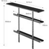 Yamazaki TV Top & Back Rack, Wide, Black, Approx. W70 x D19 x H60cm, Smart, Router Storage, Cable Storage, 4883