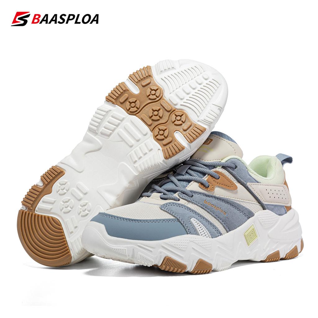 BAASPLOA Women Shoes Mesh Surface Breathable Casual Sports Shoes Light Comfort Non-Slip Outdoor Sports Tennis Shoes Fashion Women Brand Walking Shoes