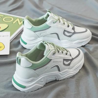 Женские удобные кроссовки на платформе, легкая спортивная повседневная обувь с толстой подошвой для весны и лета 2025 года