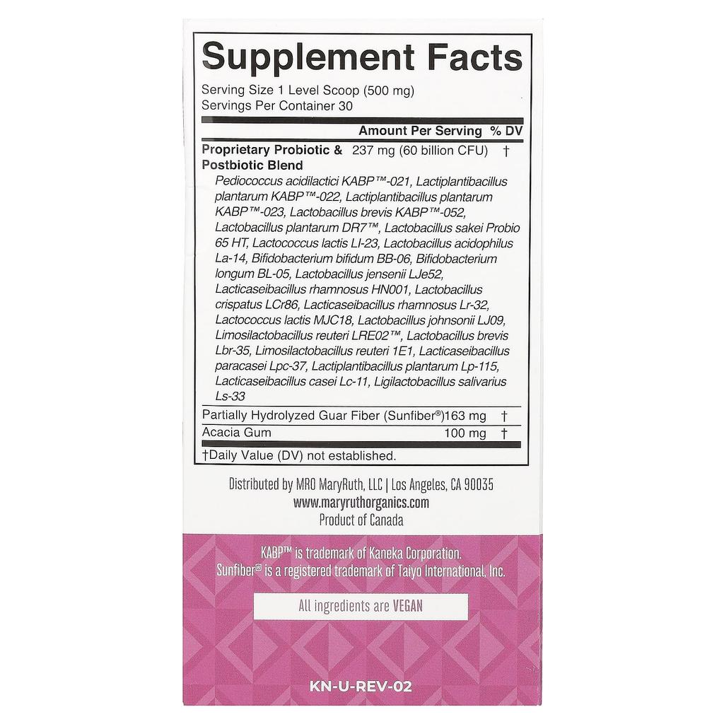 MaryRuth's 3-in-1 Daily Menopause Symptom Relief, Unflavored, 60 Billion CFU, 0.5 Oz (15 G)