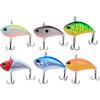 6PCS VIB Vibration Plastic Built In Steel Ball Lifelike Artificial Bait Fishing Lure Swimbait